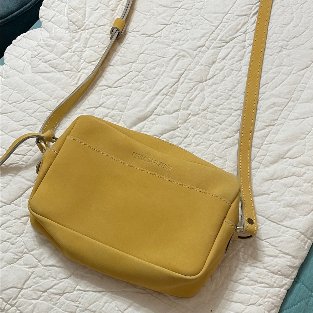 Portland Leather Mustard Yellow Crossbody Bag